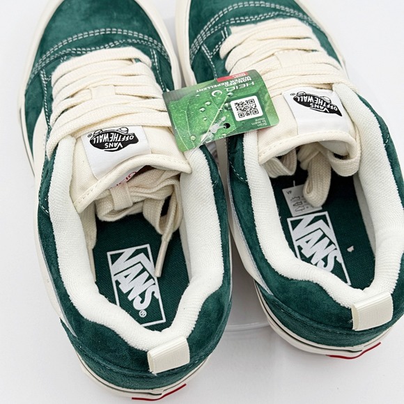Vans‎ Knu Skool Size 6.5 Men Pig Suede Green White Sneakers NEW VN000CSOCX2 - Picture 6 of 8